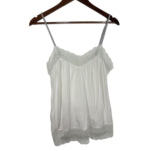 Eberjey‎ Lace Babydoll Camisole Tank White  Size S/P - Picture 1 of 6